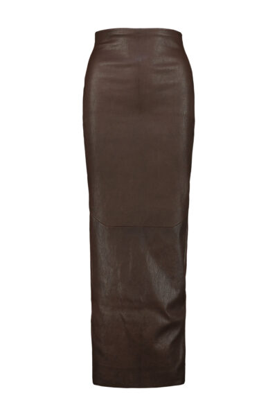 RICK OWENS Rick Owens Dirt Pillar skirt Brown