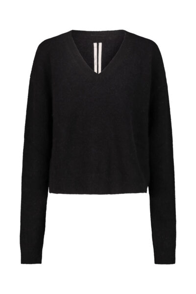 RICK OWENS Rick Owens Tommy v neck sweater Black