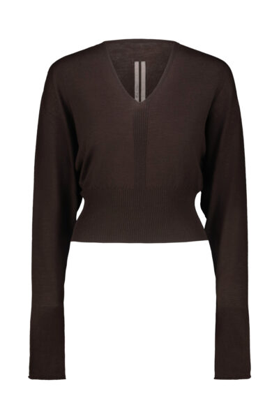 RICK OWENS Rick Owens v-neck cropped sweater Brown