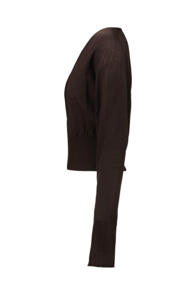 RICK OWENS Rick Owens v-neck cropped sweater Brown
