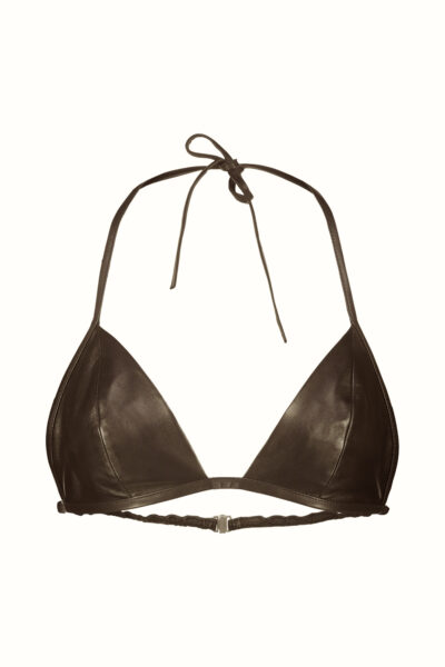 RICK OWENS Rick Owens leather triangle bra Brown