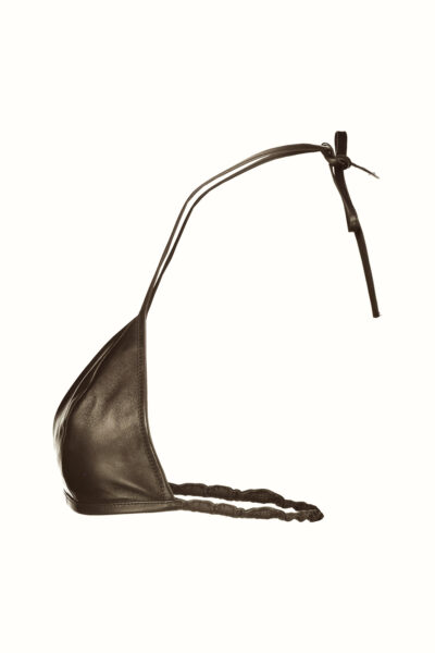 RICK OWENS Rick Owens leather triangle bra Brown