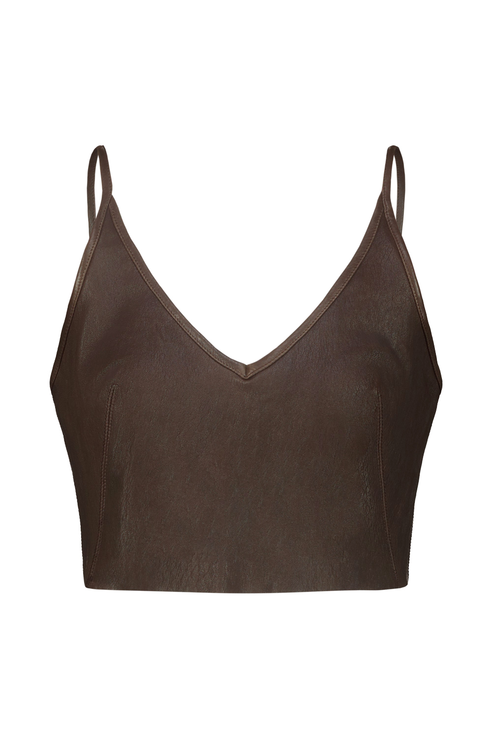 2608_18125.jpg RICK OWENS Rick Owens Tower top in stretch leather Brown