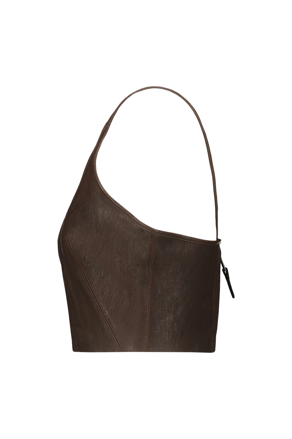 2608_18126.jpg RICK OWENS Rick Owens Tower top in stretch leather Brown