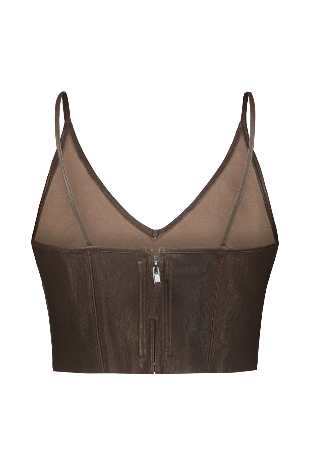 2608_18127.jpg RICK OWENS Rick Owens Tower top in stretch leather Brown