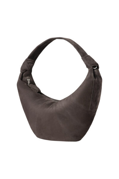 LEMAIRE Lemaire fortune croissant bag in alpaca nabuck Brown