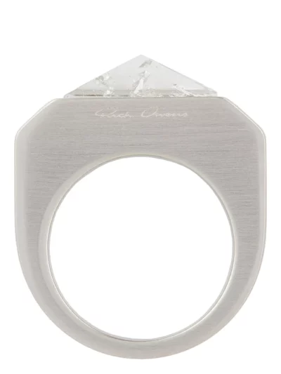 RICK OWENS Hollywood pyramid ring Metallic