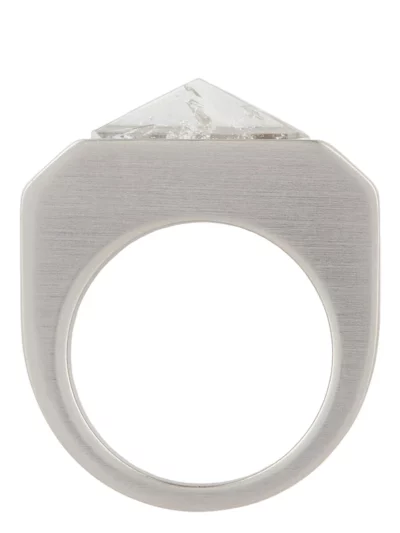 RICK OWENS Hollywood pyramid ring Metallic