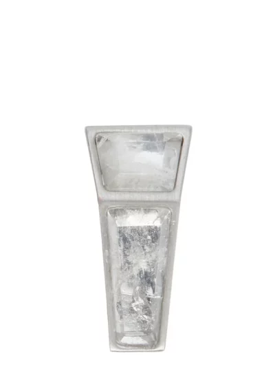 RICK OWENS MINI CRYSTAL BEVELED EARRING Metallic