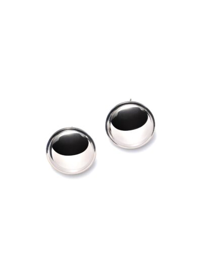 LEMAIRE Witch Mirror Earrings Metallic
