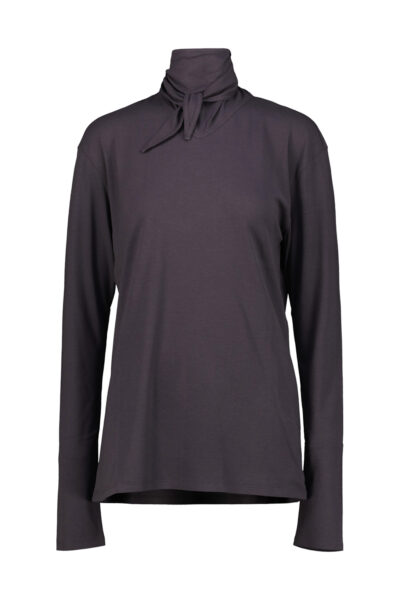 LEMAIRE LONG SLEEVE SCARF TOP Pink & Purple