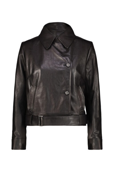 MAGDA BUTRYM Fitted leather jacket Black