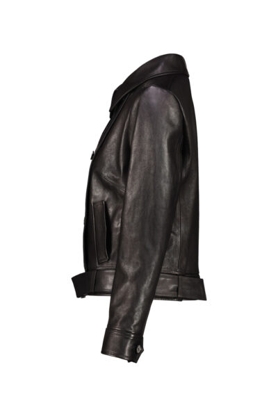 MAGDA BUTRYM Fitted leather jacket Black