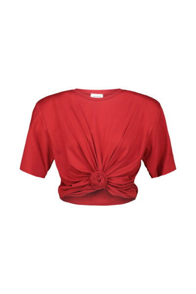 MAGDA BUTRYM classIc knotted t-shirt Red
