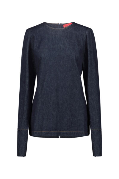 THE LATEST Elisa denim top Blue