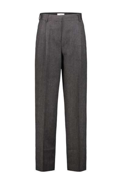 TOTEME herringbone double pleat trousers Grey
