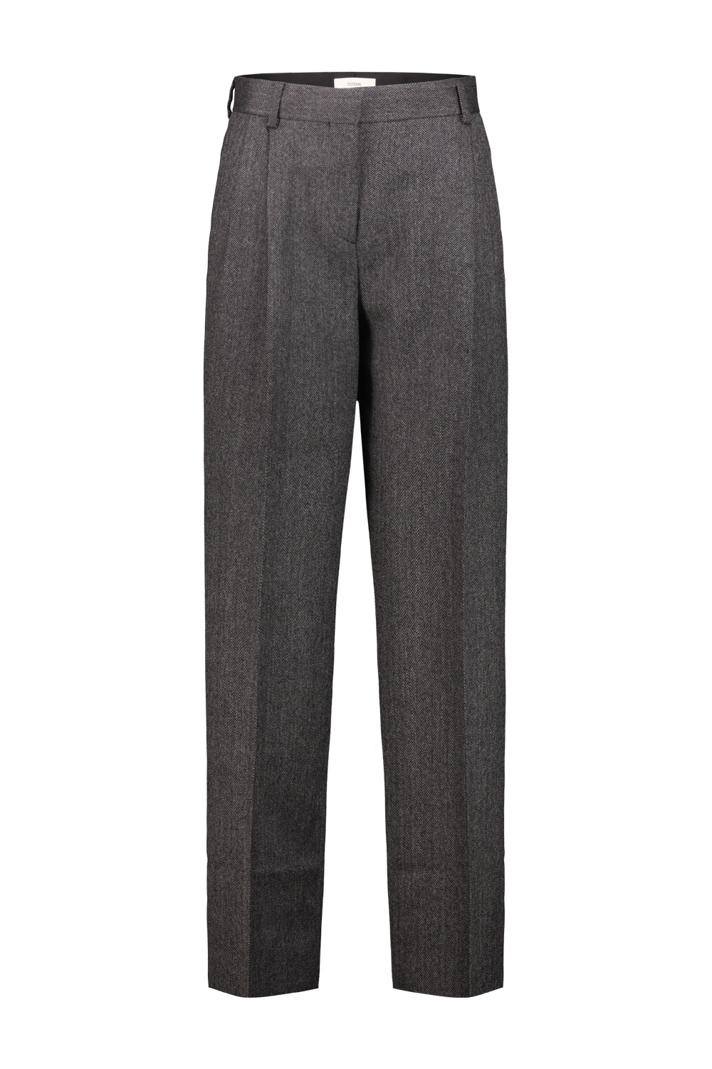 2690_18344.jpg TOTEME herringbone double pleat trousers Grey