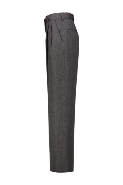 TOTEME herringbone double pleat trousers Grey