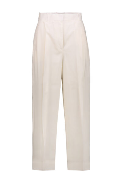 TOTEME Toteme Merino Crew-Neck Sweater - Black TOTEME High-waist trousers White