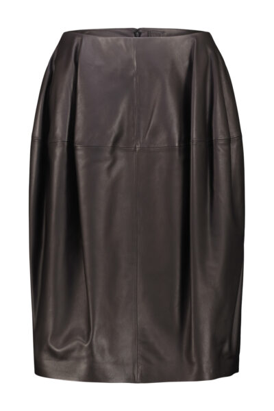 TOTEME Toteme Oversize Turtleneck - Nude & Neutrals TOTEME sculptural LEATHER skirt Black