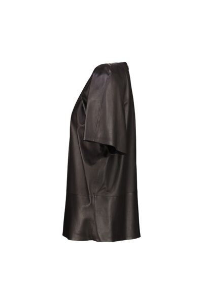 TOTEME Toteme Oversize Turtleneck - Nude & Neutrals TOTEME COCOON LEATHER TOP Black