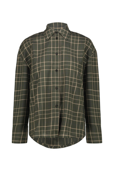 TOTEME Toteme Oversize Turtleneck - Nude & Neutrals TOTEME Boxy shirt Green