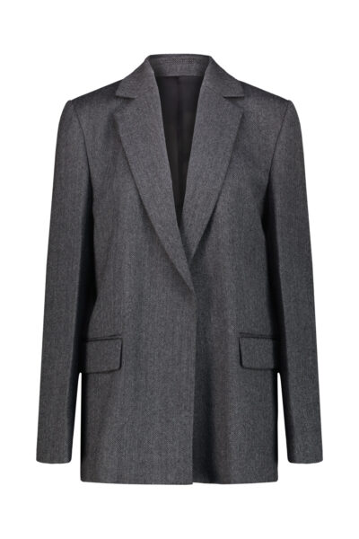 TOTEME oversized blazer in herringbone wool Grey