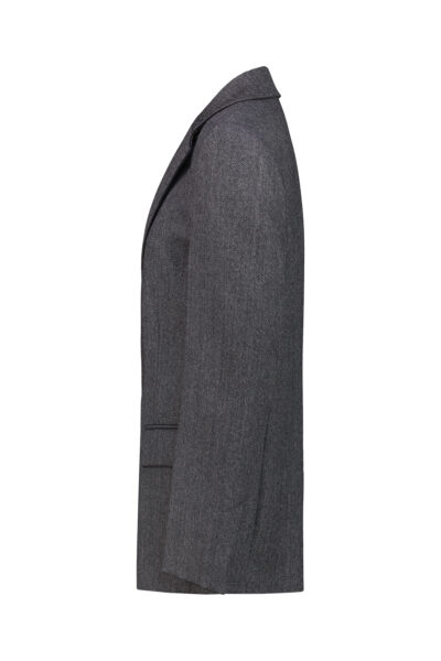 TOTEME oversized blazer in herringbone wool Grey