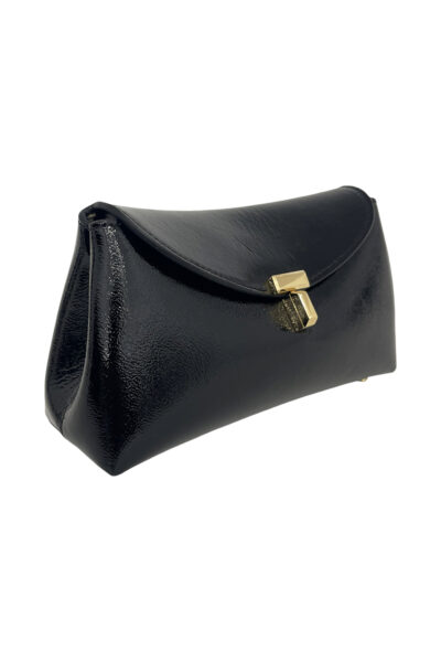 TOTEME mini T-lock leather clutch Black