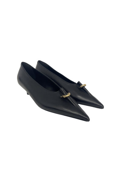 TOTEME pierced nappa pumps Black