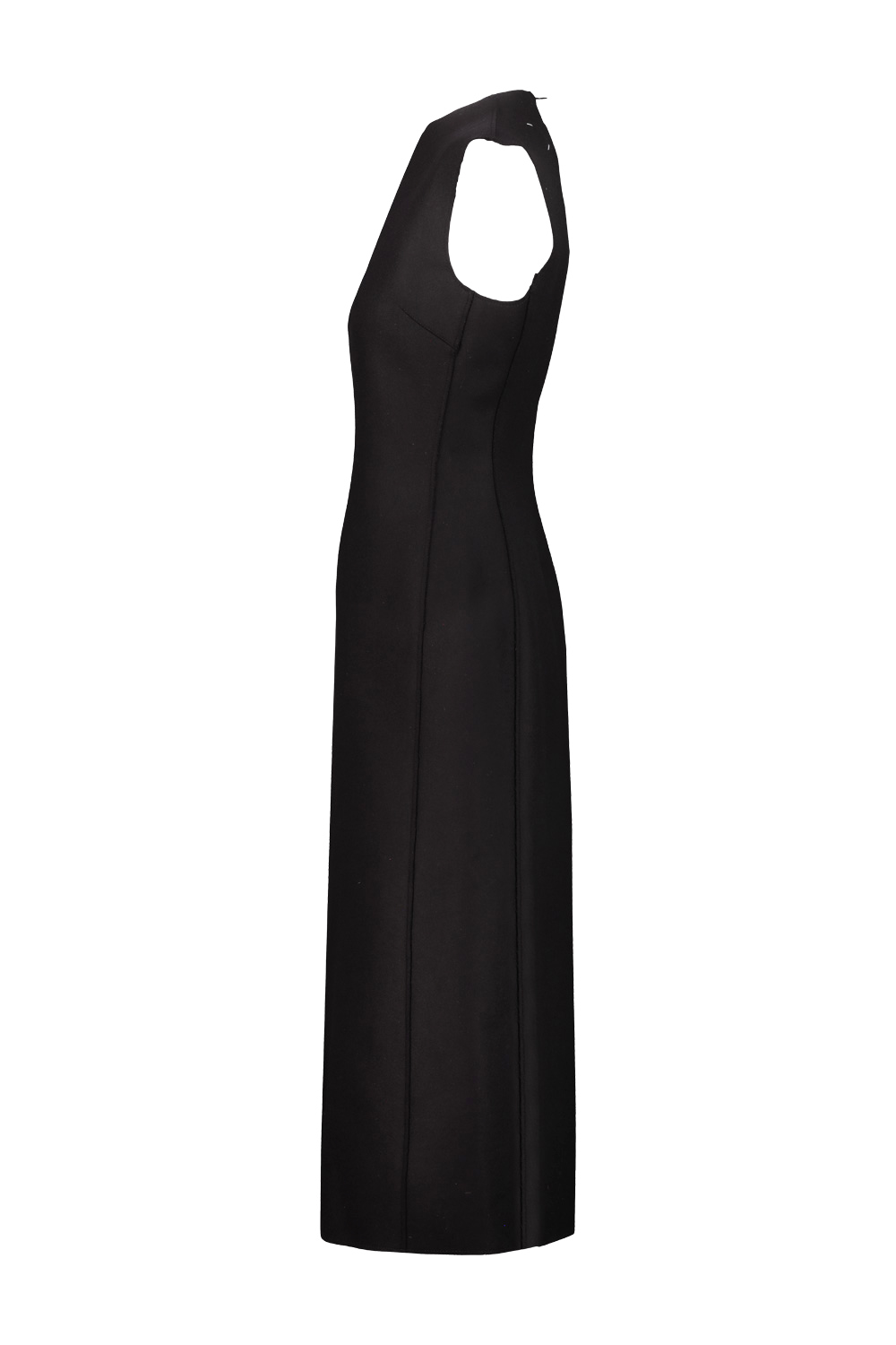2741_18267.jpg MAISON MARGIELA sleeveless virgin wool maxi dress Black