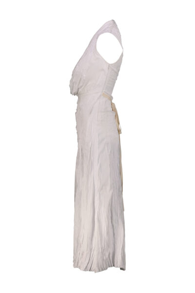Magda Butrym Grey Dress - Grey MAISON MARGIELA Ruched maxi dress with draped neckline White