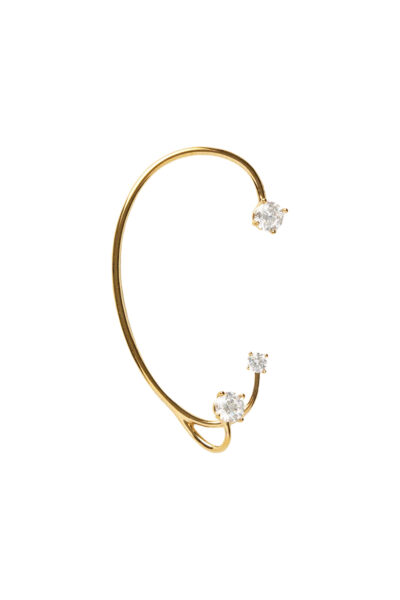 PANCONESI THREE POIN EAR CUFF Metallic
