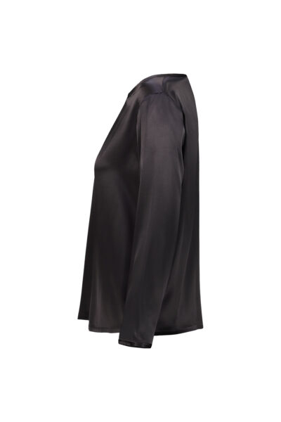 DRHOPE SILK TEE LS Black
