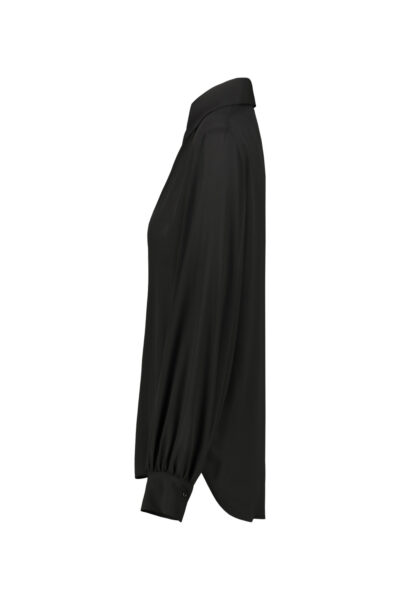 DRHOPE Polo Neck Blouse. Black