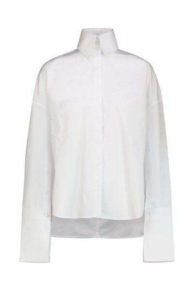 MATIERES FECALES DAPHNE DROPSHOULDER SHIRT White