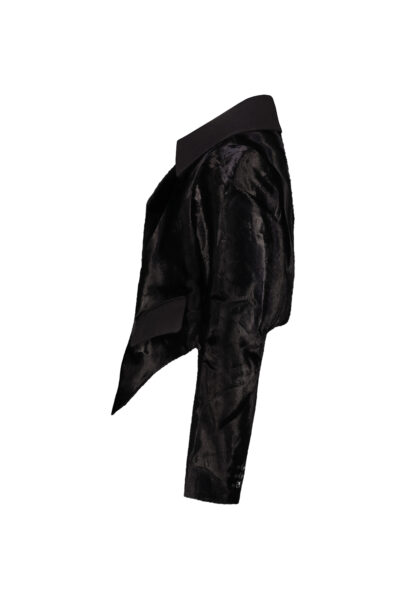 COMME DES GARÇONS Velvet cropped jacket Black