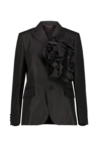 COMME DES GARÇONS blazer with frontal applique Black