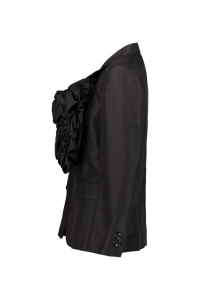 COMME DES GARÇONS blazer with frontal applique Black