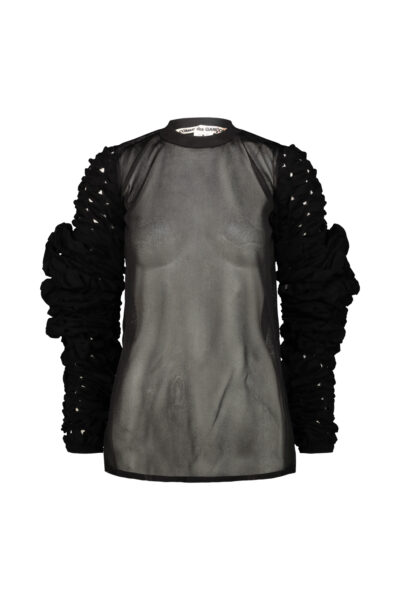 Comme Des Garçons Asymmetric Skirt - Black COMME DES GARÇONS CROW NECK SWEATER WIT VOLUME SLEEVE Black