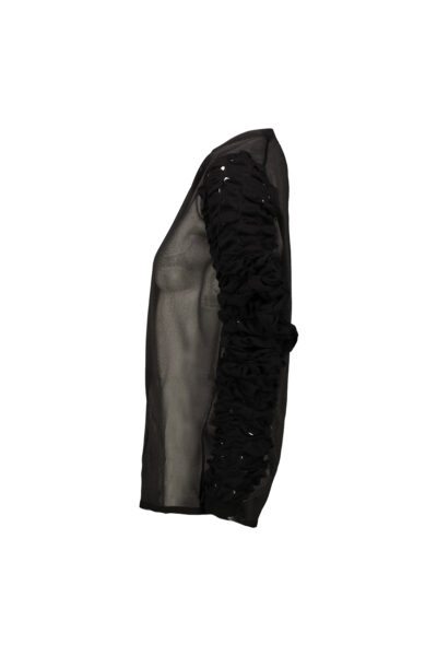 Comme Des Garçons Asymmetric Skirt - Black COMME DES GARÇONS CROW NECK SWEATER WIT VOLUME SLEEVE Black