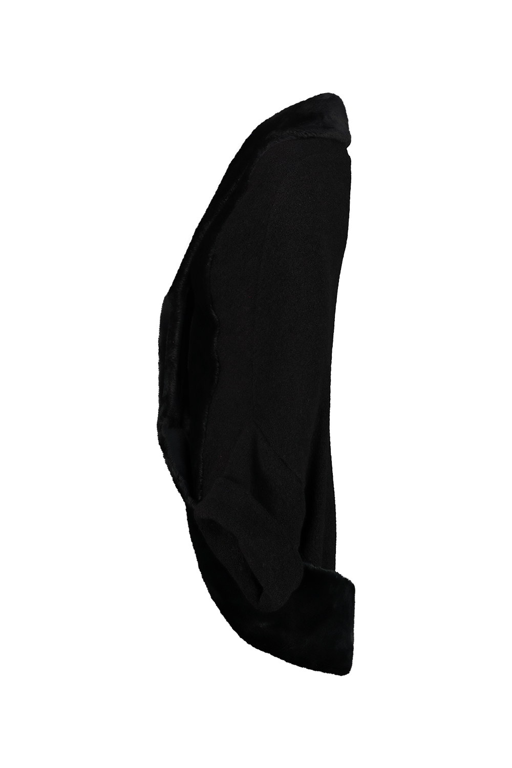 2807_18696.jpg JUNYA WATANABE bouclé wool and faux fur jacket Black
