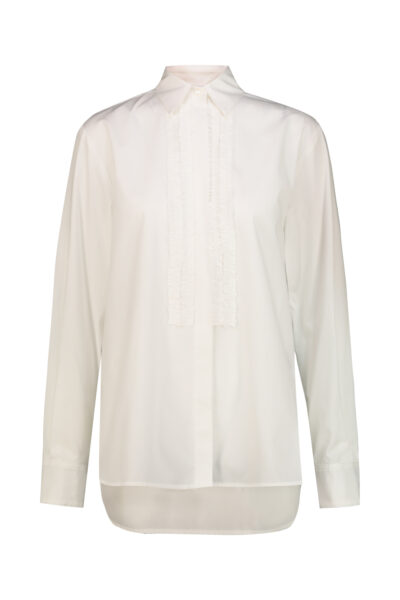 DRHOPE WHITE SHIRT WITH RUFFLE White
