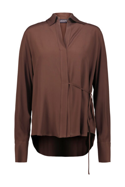 Comme Des Garçons Double Sleeves Shirt - Black DRHOPE POLO SHIRT WITH SIDE TIES Brown