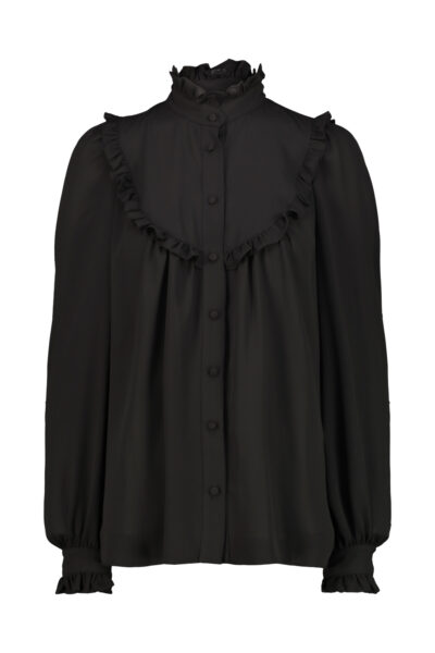 Comme Des Garçons Double Sleeves Shirt - Black DRHOPE SHIRT WITH RUFFLE Black