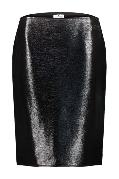 COURRÈGES SKIRT VINYL KNEELENGTH Black