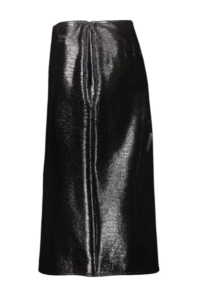 COURRÈGES SKIRT VINYL KNEELENGTH Black
